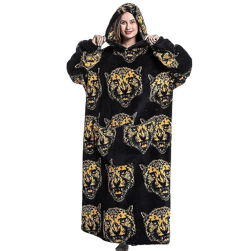 2023 Nueva manta con capucha portátil de gran tamaño extra larga cálida felpa de lana de felpa de invierno Sherpa Pullover Hoodi