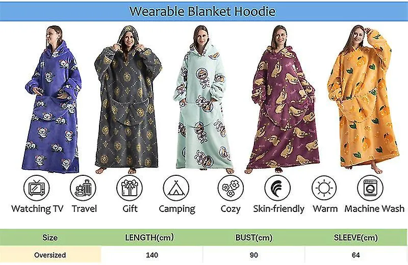 2023 Nueva manta con capucha portátil de gran tamaño extra larga cálida felpa de lana de felpa de invierno Sherpa Pullover Hoodi