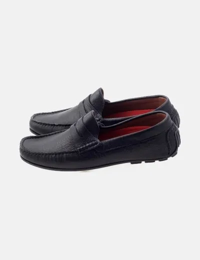 A&J Mocasín negro textura