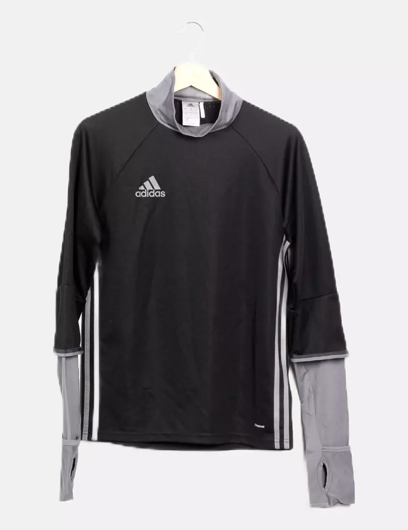 Adidas Camiseta deportiva negra