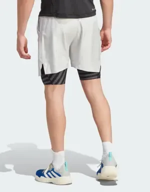ADIDAS PANTALóN CORTO TENNIS AEROREADY TWOINONE PRO