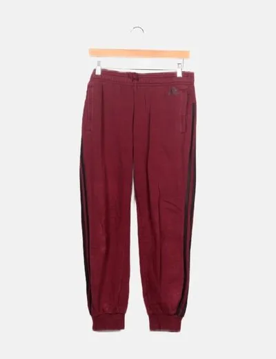Adidas Pantalón granate chándal