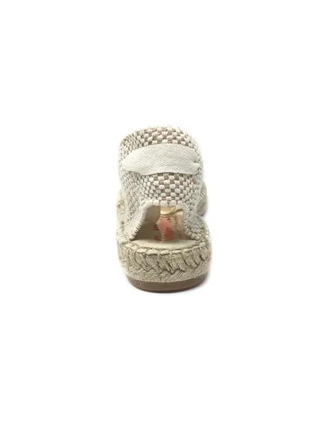 alpargata lino beige con puntilla