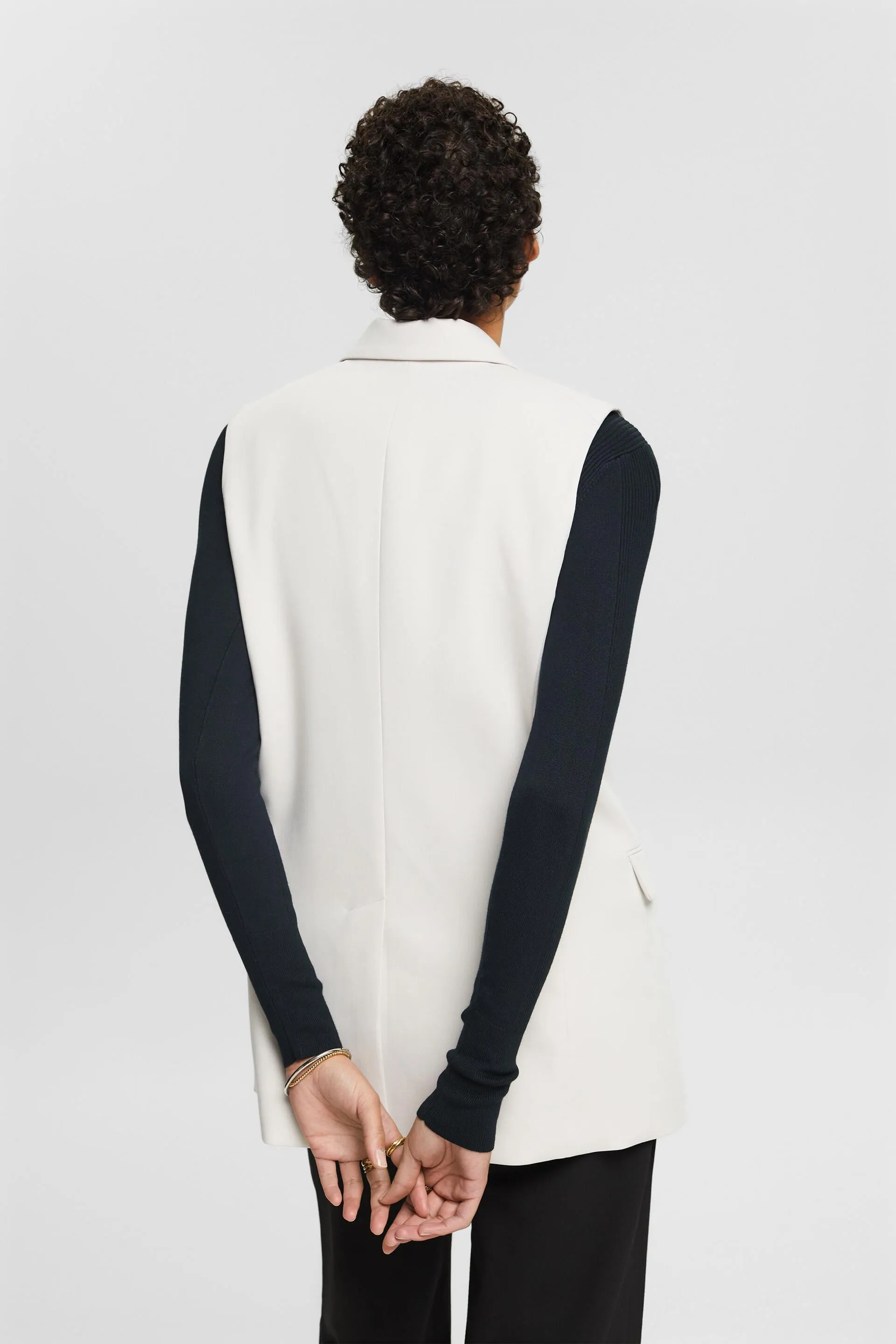Blazer tipo chaleco de doble botonadura