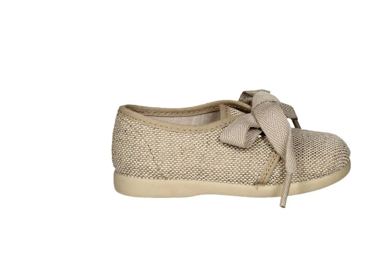 Blucher Lino Natural Con Lazada