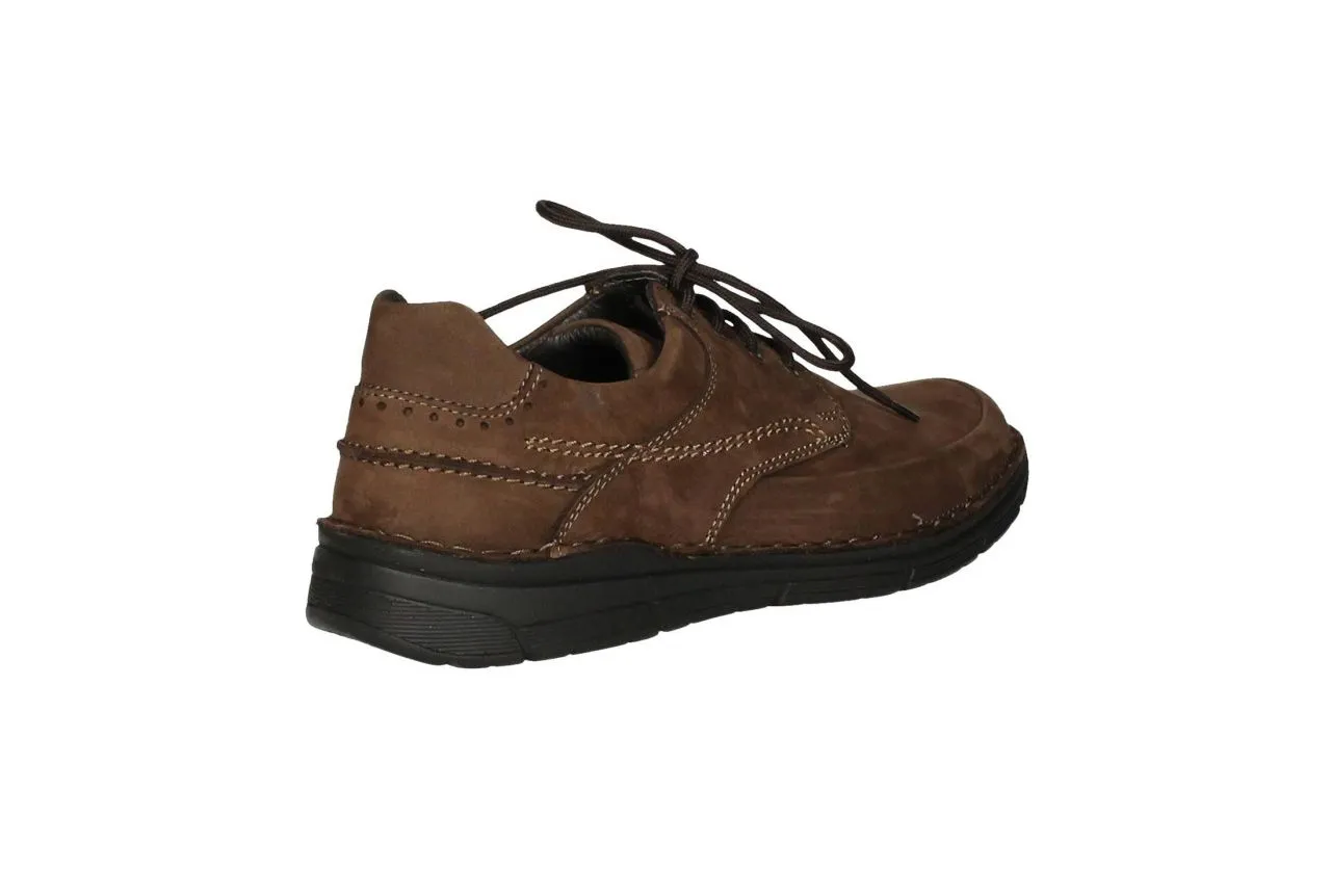 Blucher Nobuck Marron Bordon Plegado Pespuntes Lados