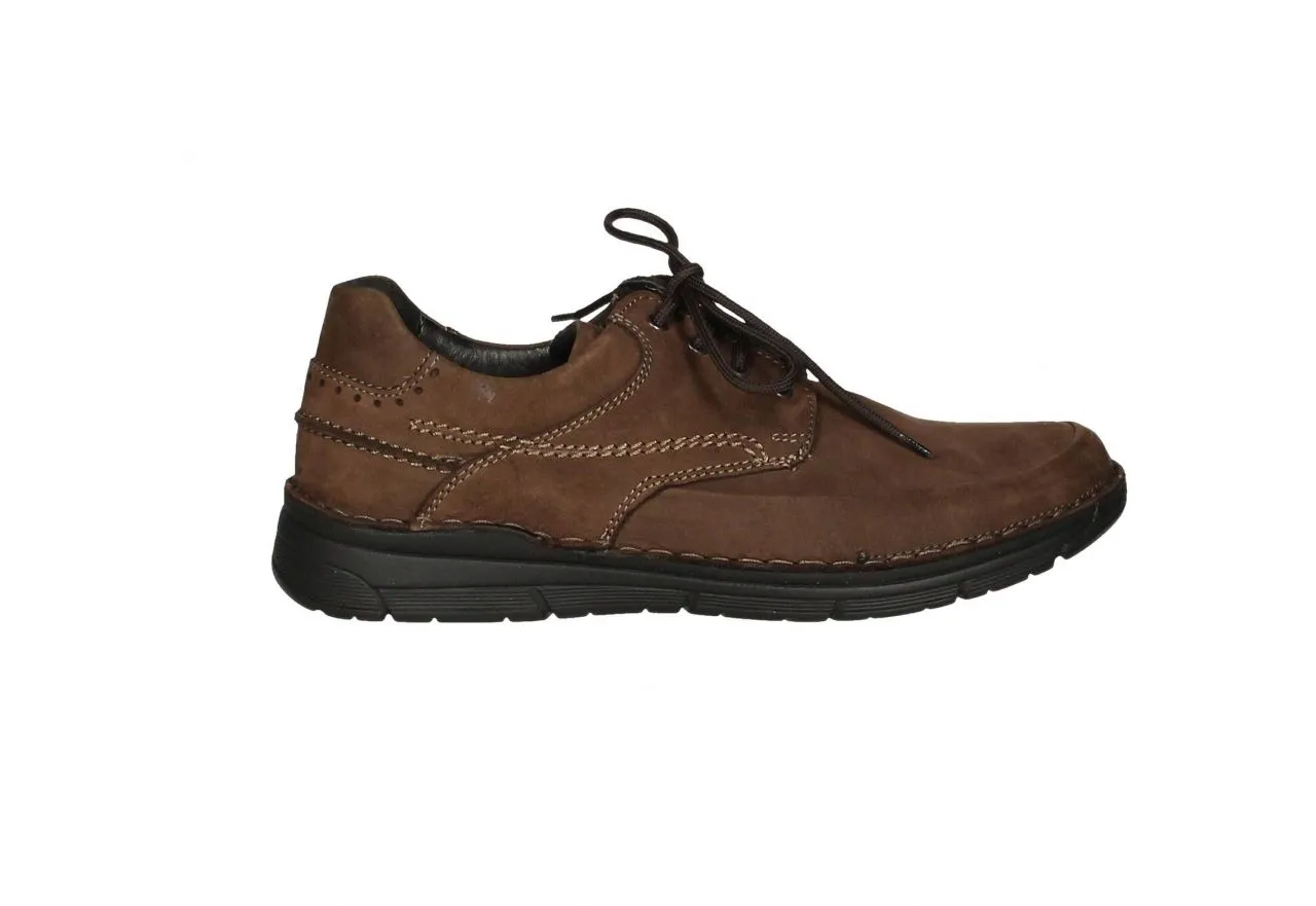 Blucher Nobuck Marron Bordon Plegado Pespuntes Lados