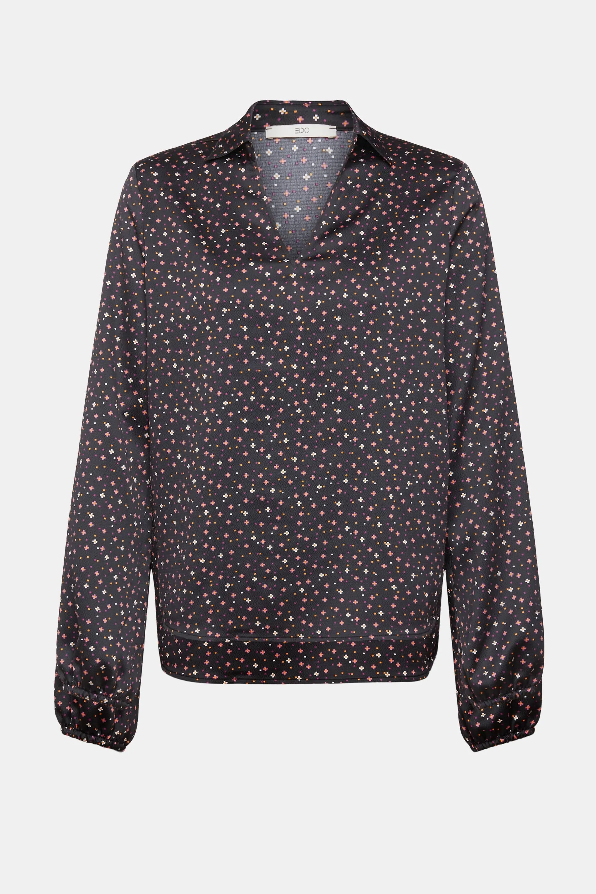 Blusa de satén con textura