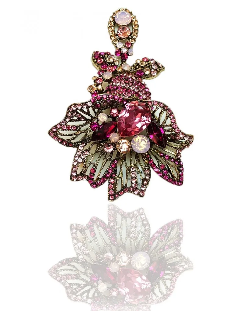 BROCHES ORIGINALES DE BRILLO ESPECTACULAR EN TONOS ROSAS