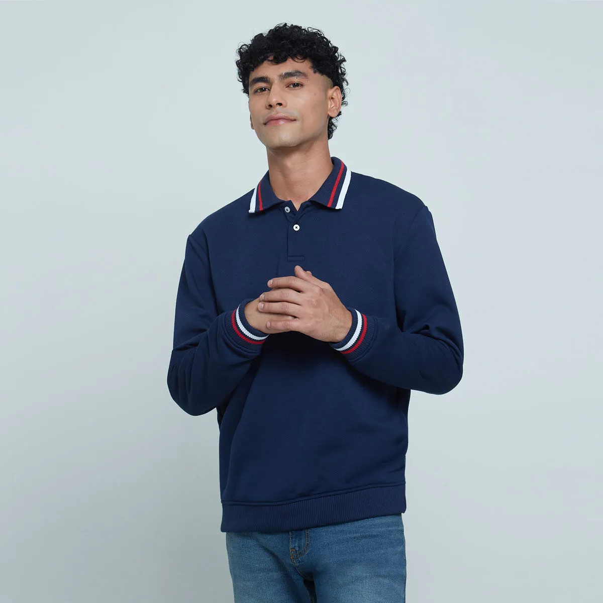 Buzo Con Cuello Tipo Polo