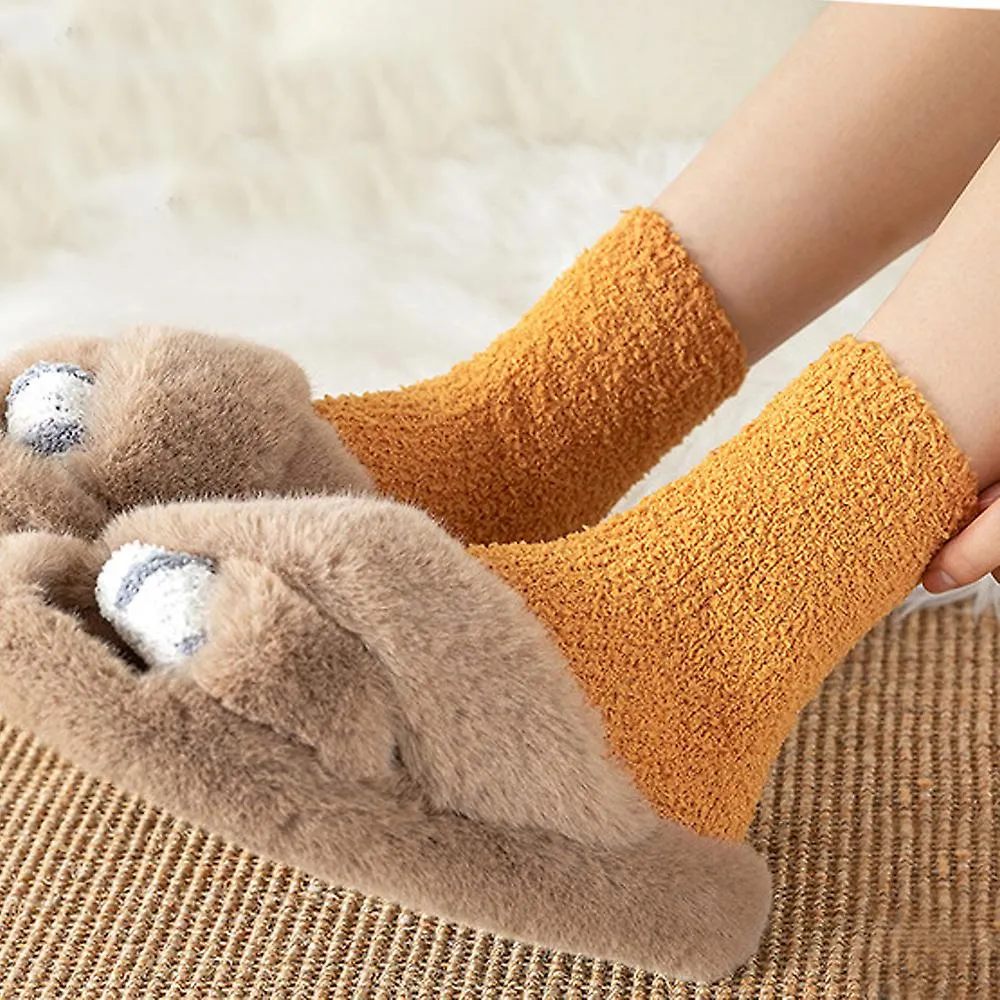 Calcetines difusos para mujer calcetines esponjosos cálidos suaves y acogedores