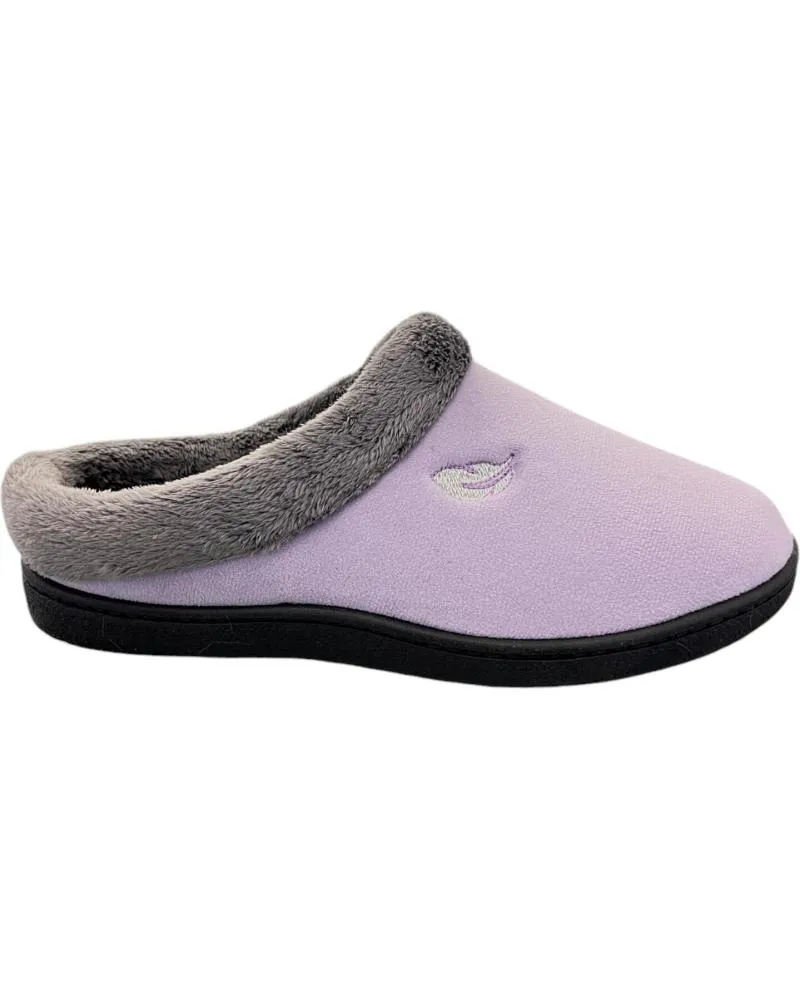 Calzado de casa PLUMAFLEX  de Mujer ZAPATILLAS DE CASA 12230 LILA DESCALZA HOLLAND BORDADO PLUMA  VARIOS COLORES