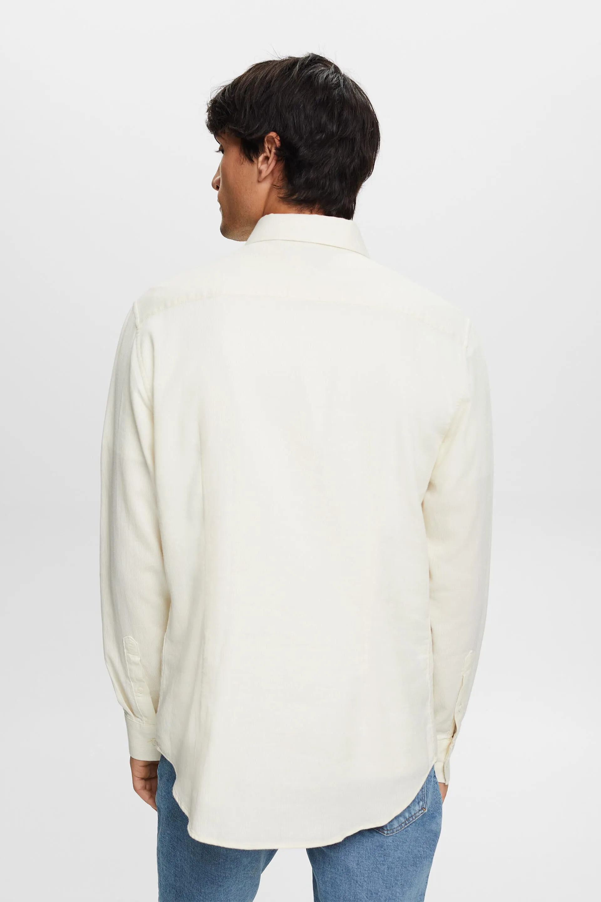 Camisa de corte ceñido con textura, 100% algodón