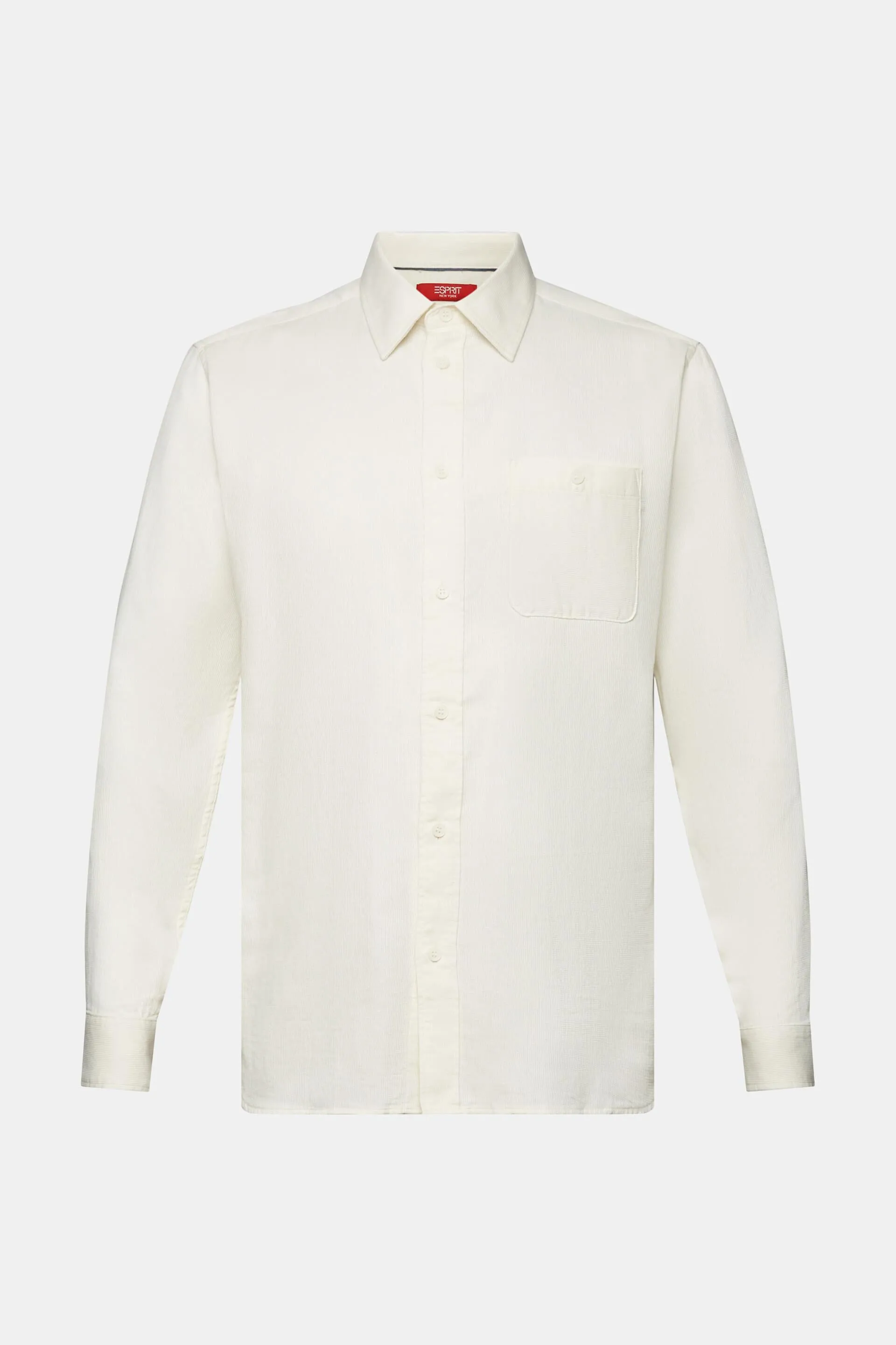 Camisa de corte ceñido con textura, 100% algodón