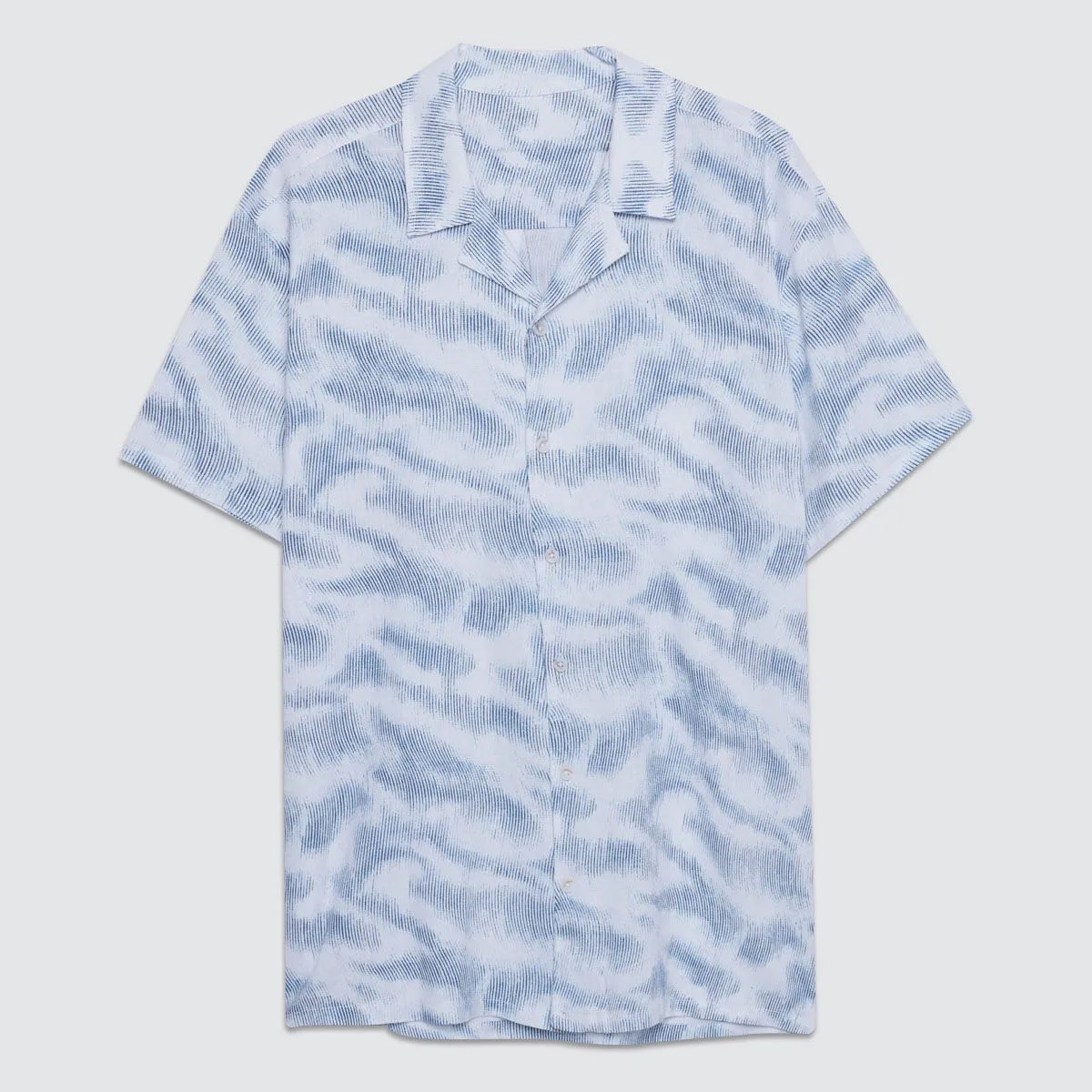 Camisa Estampada Con Cuello Resort