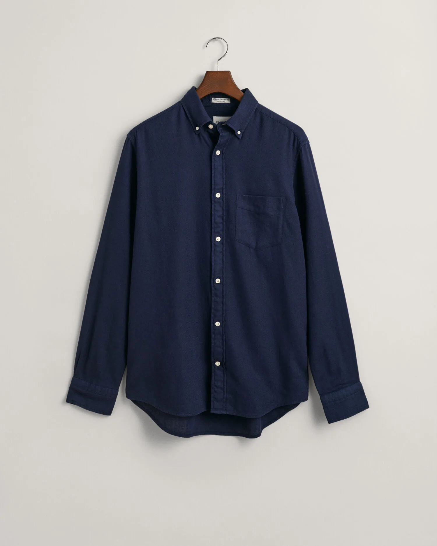Camisa Regular Fit de algodón y lino con textura