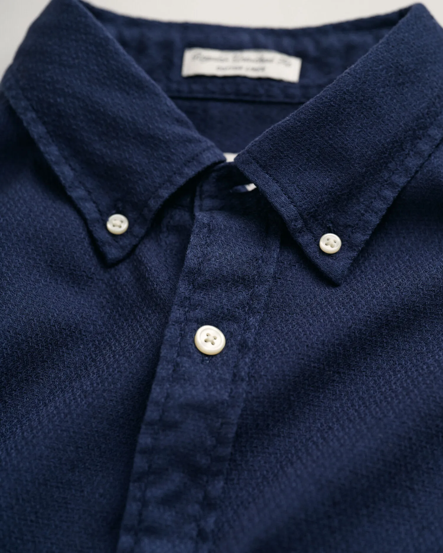 Camisa Regular Fit de algodón y lino con textura