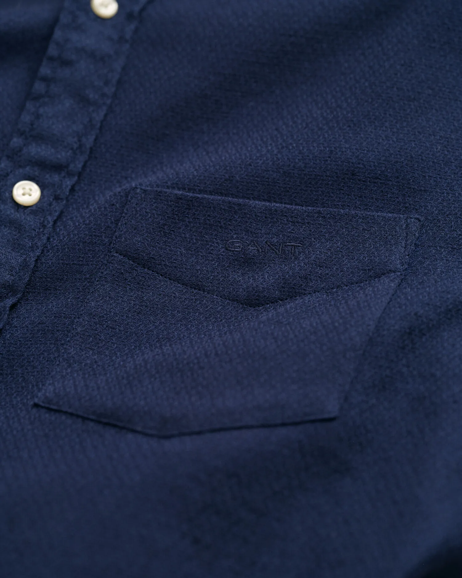 Camisa Regular Fit de algodón y lino con textura