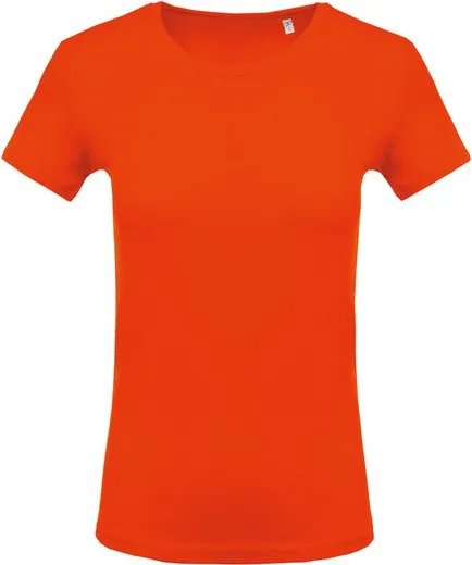 Camiseta Con Cuello Redondo De Mujer