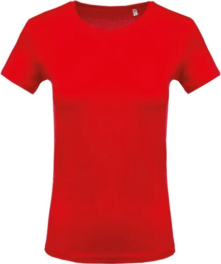 Camiseta Con Cuello Redondo De Mujer