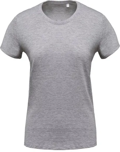 Camiseta Con Cuello Redondo De Mujer