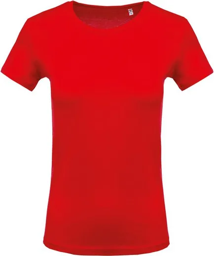 Camiseta Con Cuello Redondo De Mujer