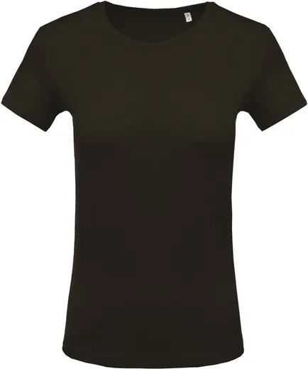 Camiseta Con Cuello Redondo De Mujer