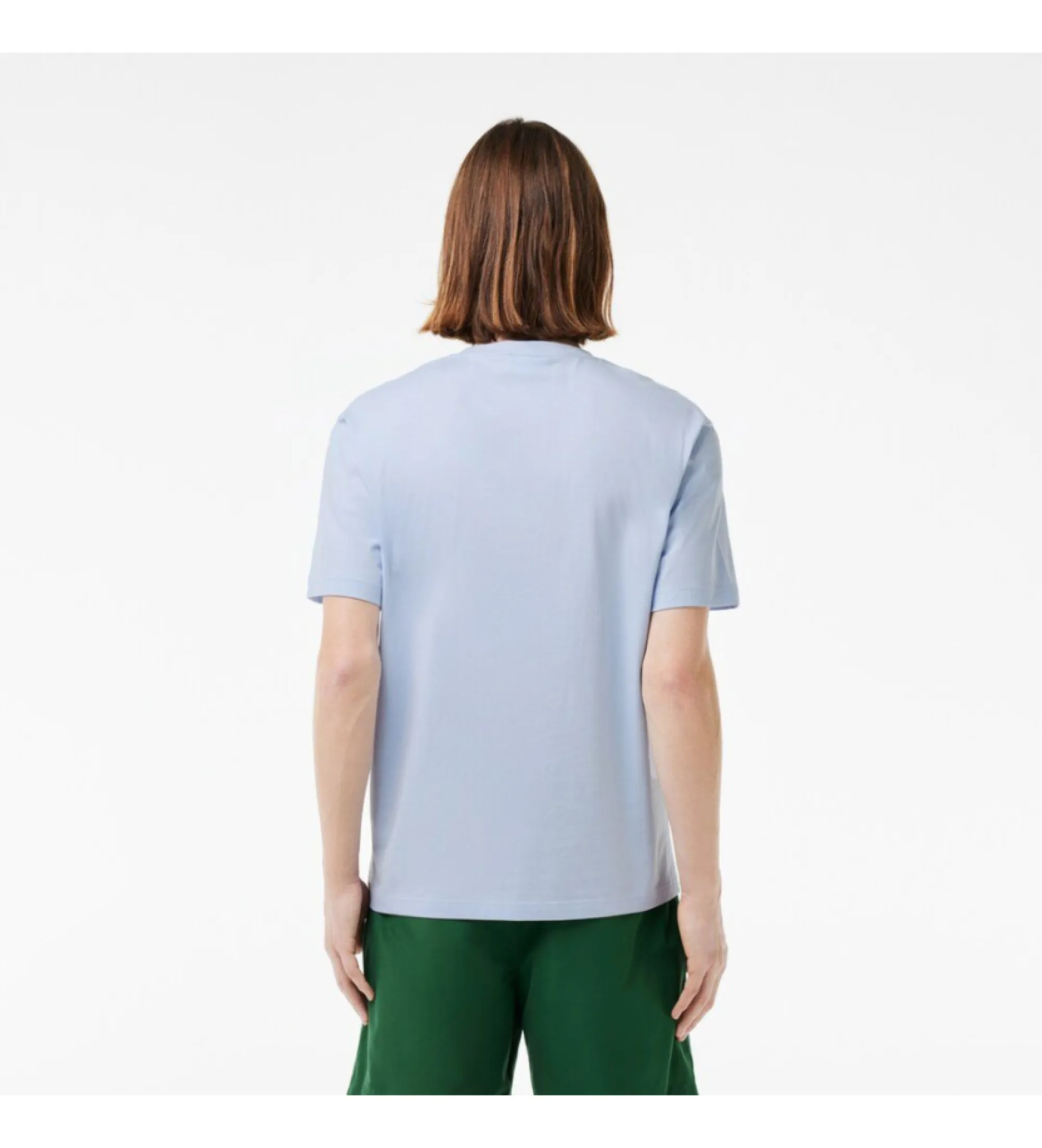 Camiseta con estampado a contraste e insignia azul