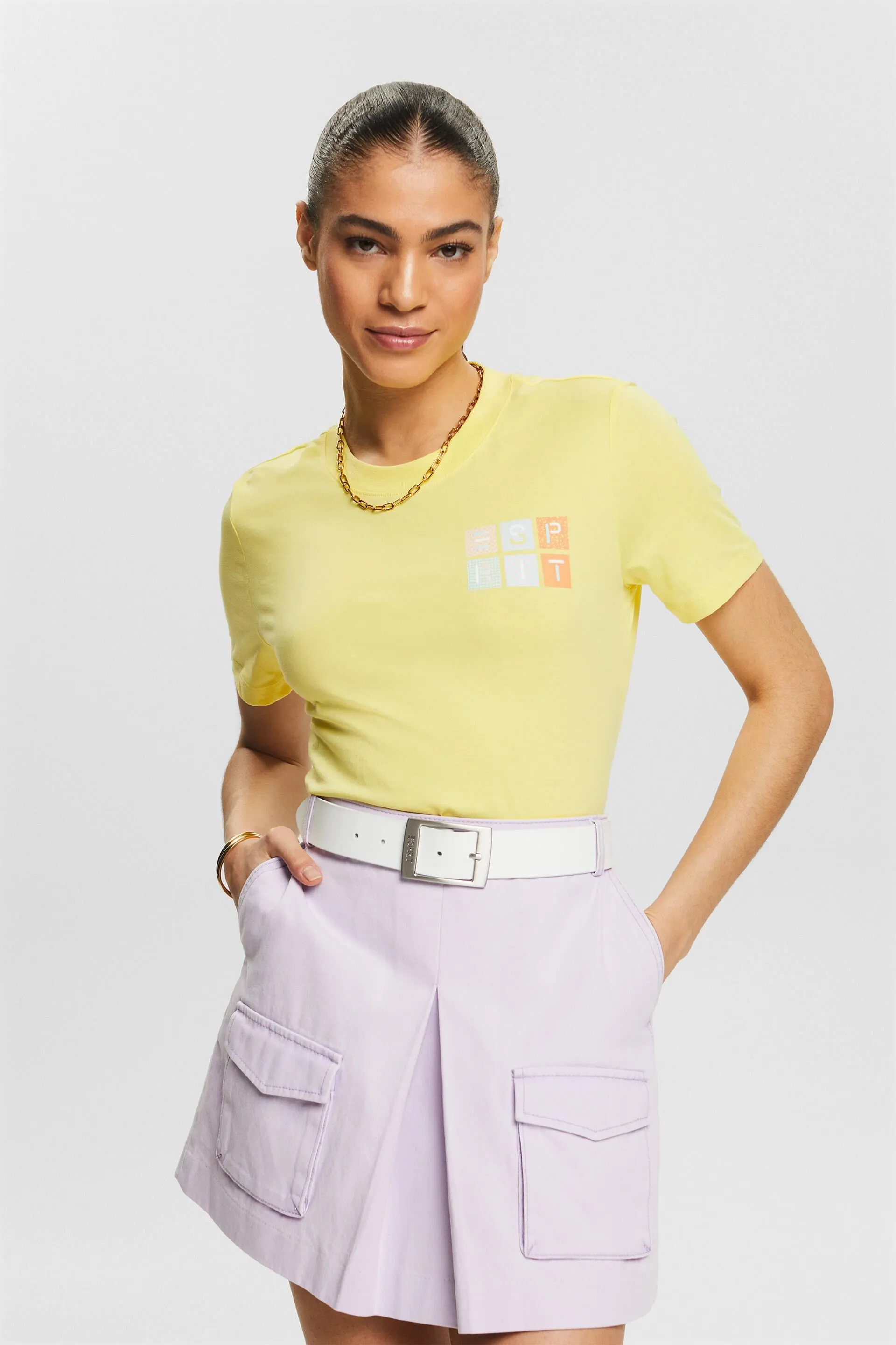 Camiseta de punto con logotipo