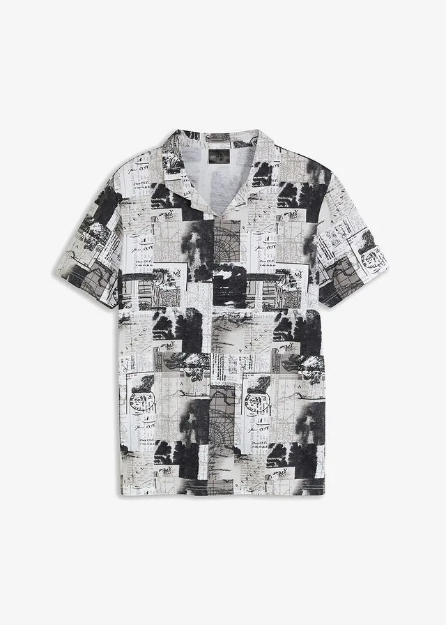 CAMISETA DE TIPO POLO BLANCOGRIS