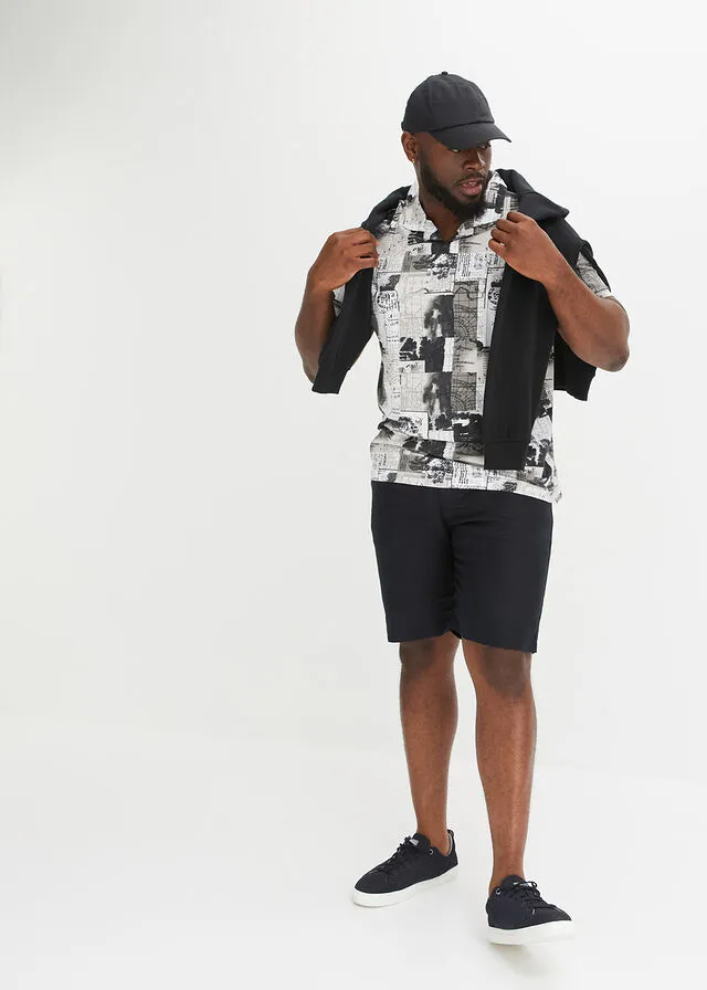 CAMISETA DE TIPO POLO BLANCOGRIS