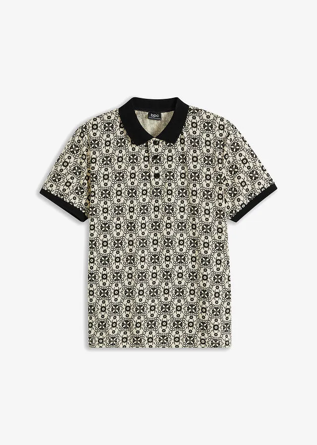 Camiseta de tipo polo Gris guijarro + negro
