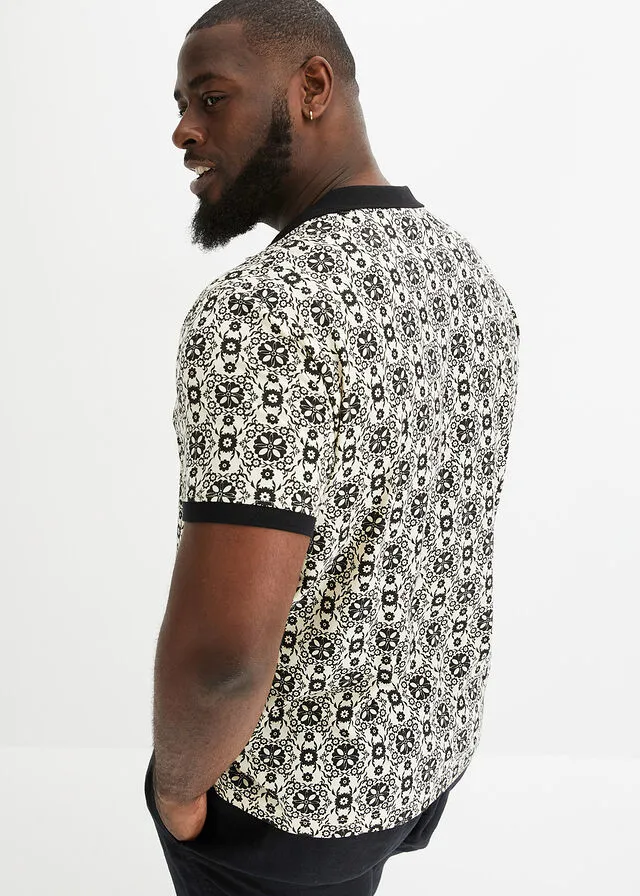 Camiseta de tipo polo Gris guijarro + negro