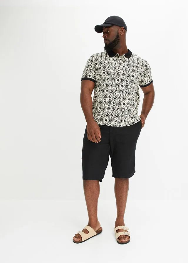 Camiseta de tipo polo Gris guijarro + negro