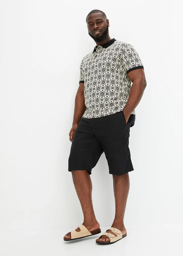 Camiseta de tipo polo Gris guijarro + negro