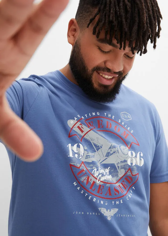 Camiseta Denim estampado