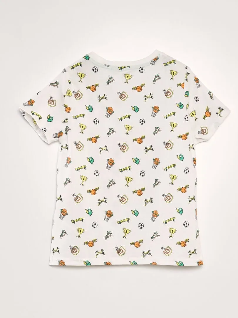CAMISETA ESTAMPADA  BEIGE