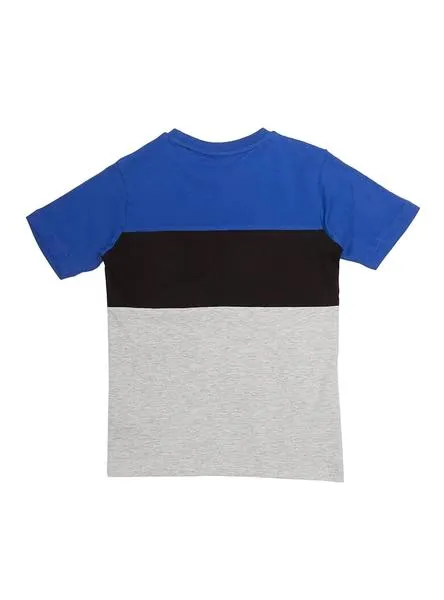 camiseta fila color block azul para niño