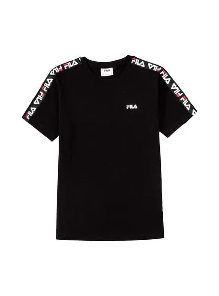 camiseta fila tait negra para niño y niña