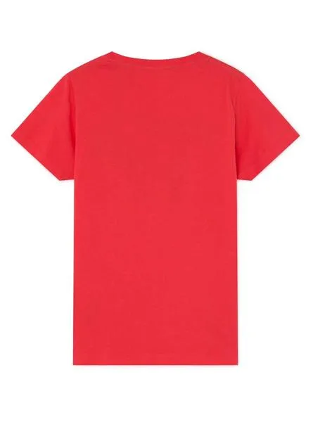 camiseta hackett logo h rojo para niño
