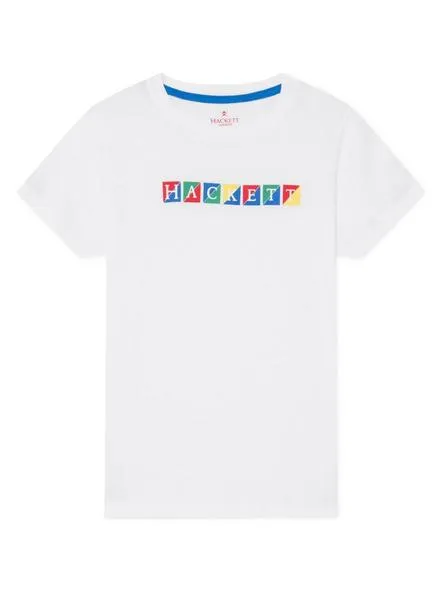 camiseta hackett sailing logo blanco para niño