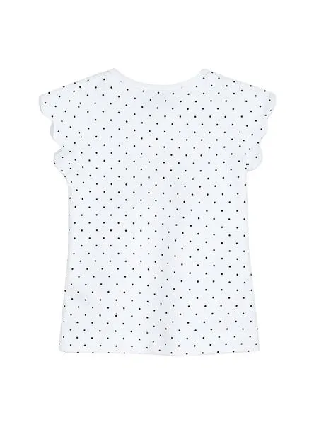 camiseta mayoral topos blanco para niña