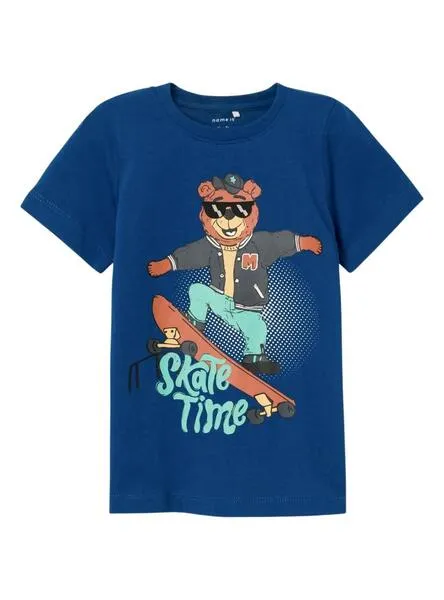 Camiseta Name It Bimmer Azul Para Niño