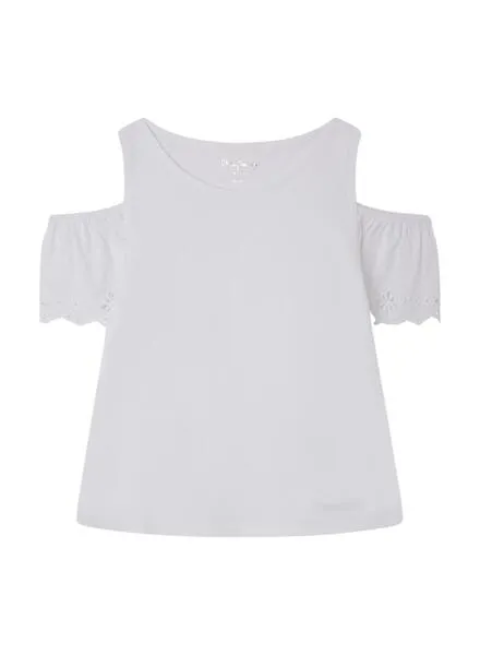 Camiseta Pepe Jeans Quinelle Blanco Para Niña