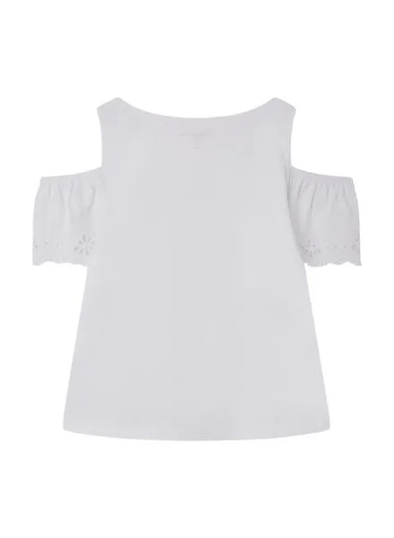 Camiseta Pepe Jeans Quinelle Blanco Para Niña