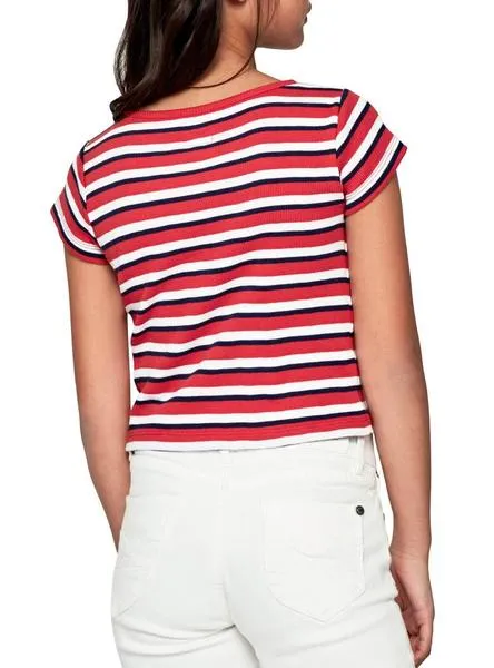 camiseta pepe jeans sophie rojo para niña