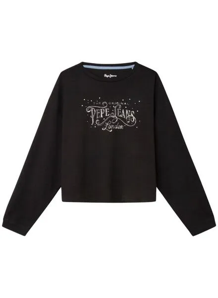 Camiseta Pepe Jeans Valeska Negro Para Niña
