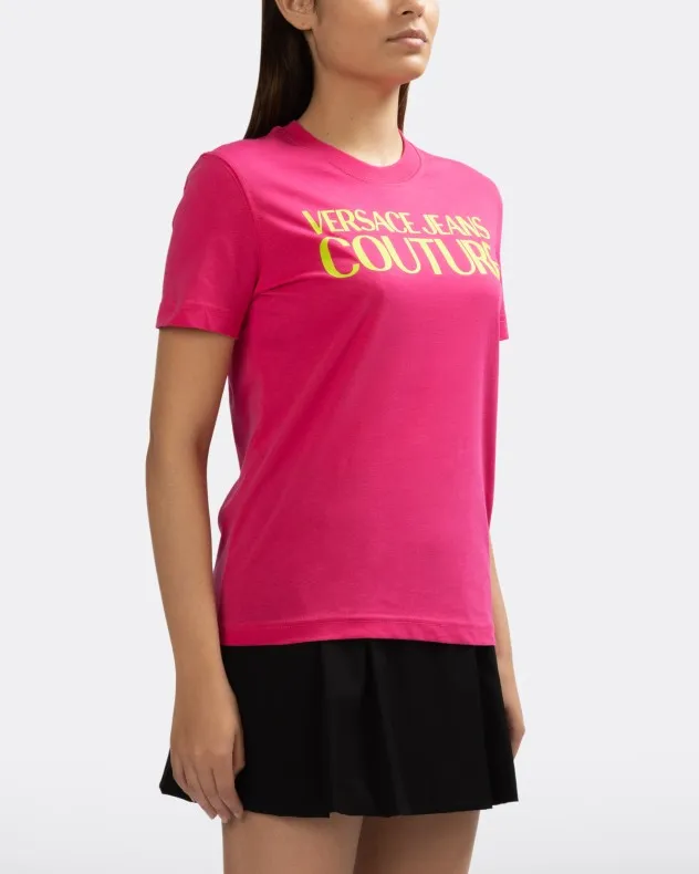 Camiseta Versace Jeans Couture 74HAHT03 Rosa