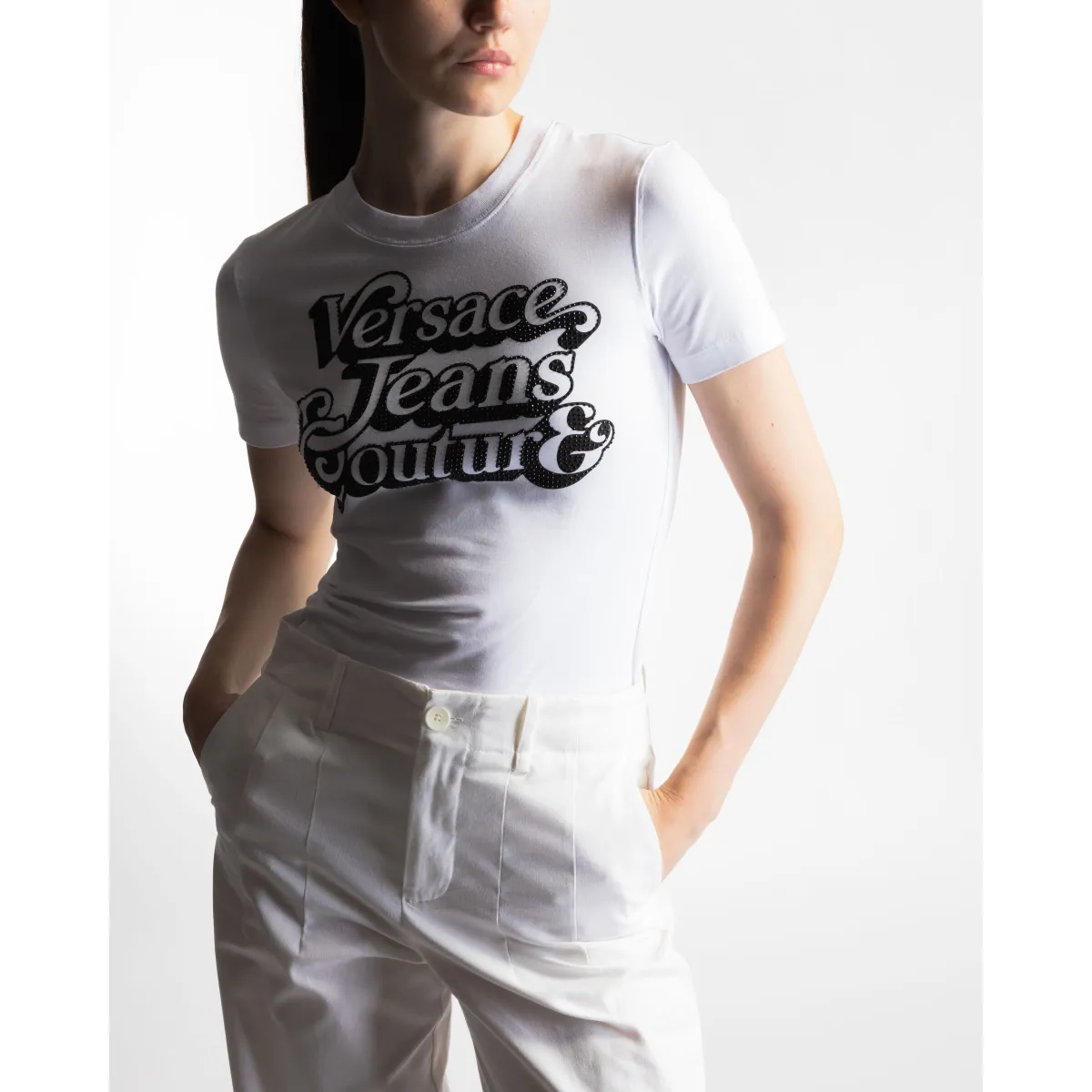 Camiseta Versace Jeans Couture 75HAHG02 Blanco
