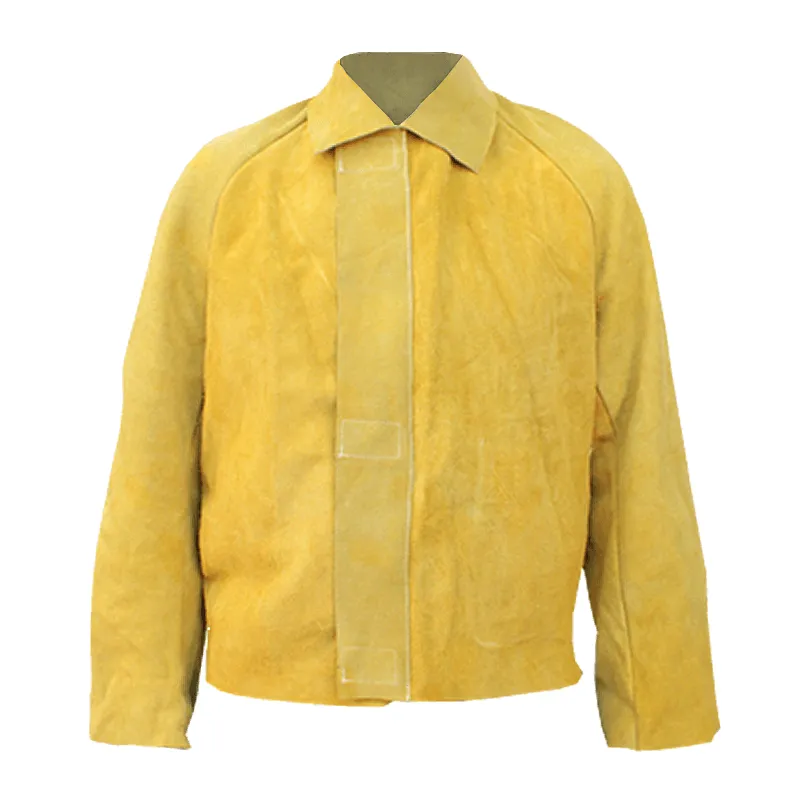 CAMPERA DE CUERO DESCARNE PARA SOLDADOR TALLE XL